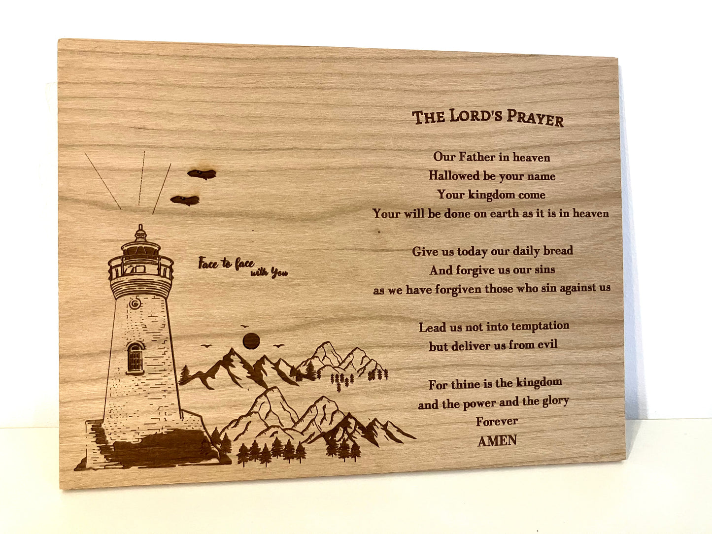 Log carving prayer A4 SIZE-English version