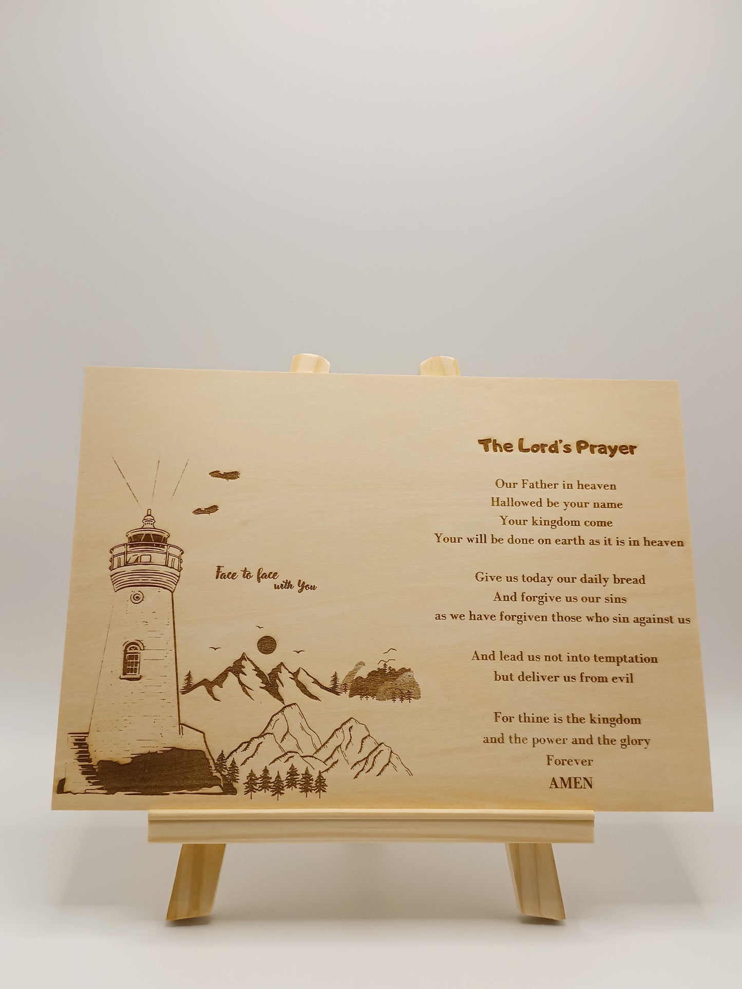 Log carving prayer A4 SIZE-English version